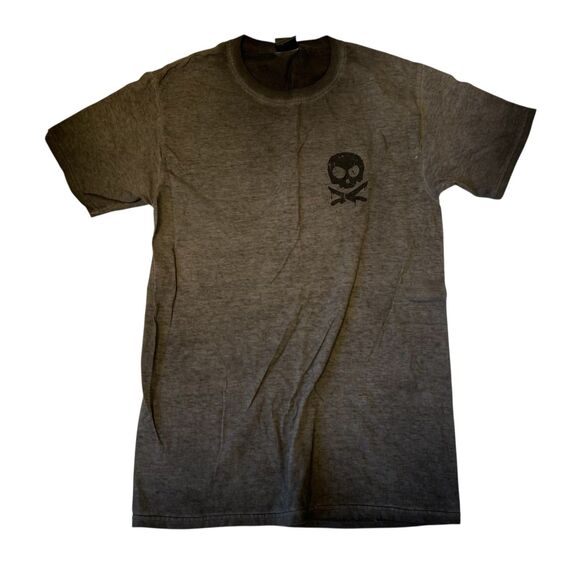 Pete's Pirate Life Fly The Flag Black Gray T-Shirt Men's Small Pete McKinnon - Picture 1 of 9